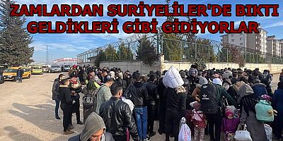 ZAMLARDAN SURİYELİLERDE BIKTI GELDİKLERİGİBİ GİDİYORLAR