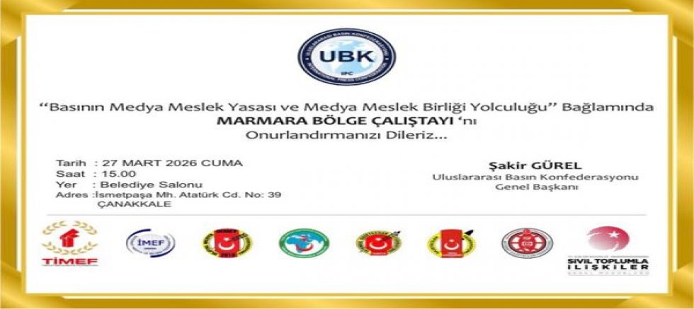 Medya Meslek Yasası İçin Marmara Bölge Çalıştayı Çanakkale'de yapılacak
