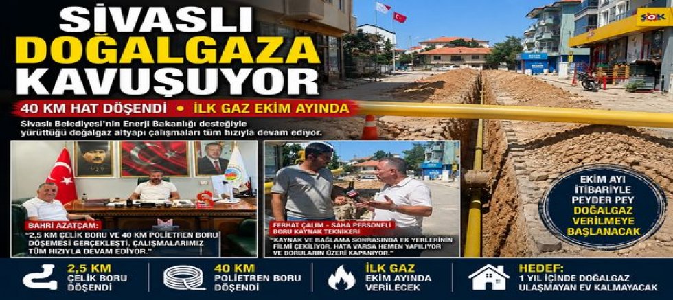 SİVASLI DOĞALGAZA KAVUŞUYOR 