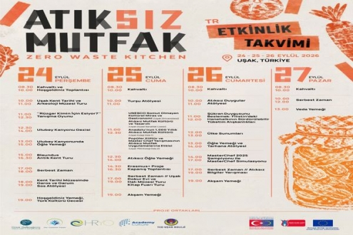 UŞAK, 6 ÜLKEYİ “ULUSLARARASI ATIKSIZ MUTFAK PROJESİNDE” BULUŞTURACAK!