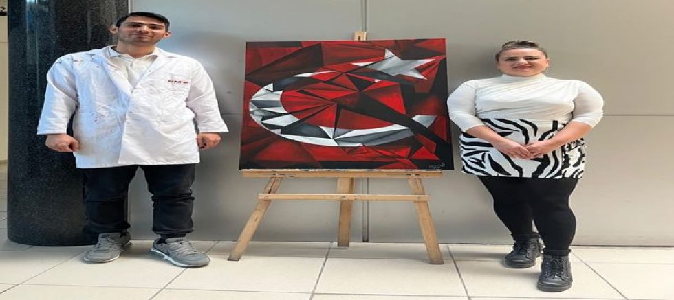 Uşak’lı Ressam Bircan Demirtaş’tan Ata’ya Sonsuza Yükselen Adlı Tablo