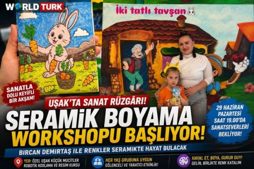 Uşak'ta Seramik Boyama Workshopu Sanatseverleri Buluşturuyor