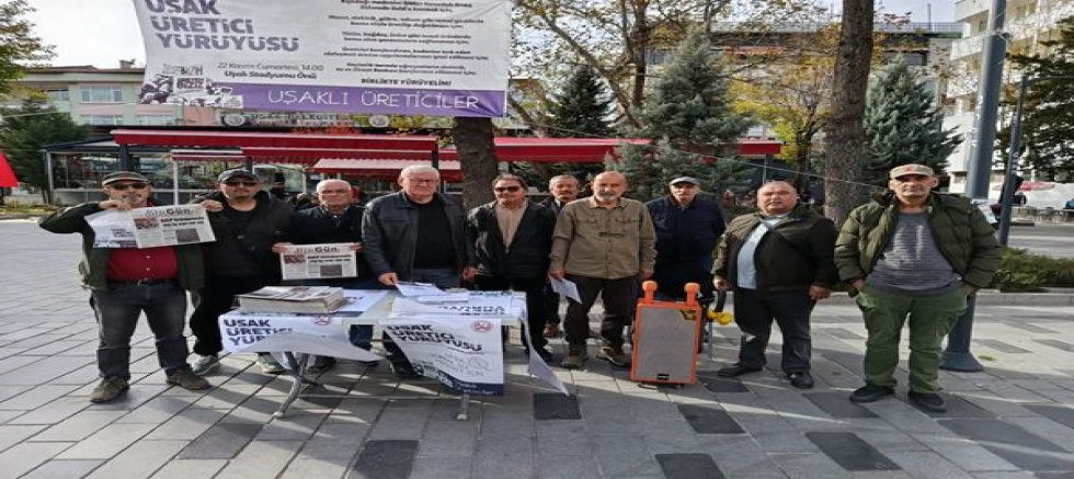 Uşak'lı Üretici Toprak Ekmek ve Su İçin Yürüyor. 