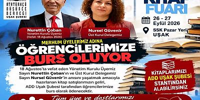 ADD UŞAK’TAN ANLAMLI VEFA: KİTAP GELİRLERİ ÖĞRENCİLERE BURS OLACAK