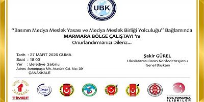 Medya Meslek Yasası İçin Marmara Bölge Çalıştayı Çanakkale'de yapılacak
