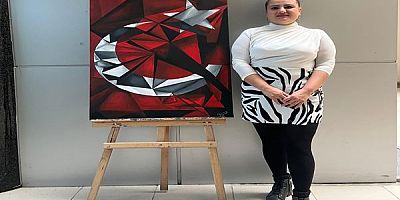 Uşak’lı Ressam Bircan Demirtaş’tan Ata’ya Sonsuza Yükselen Adlı Tablo