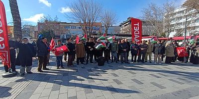 Uşak Saadet Partisi Gazze Boşaltılamaz
