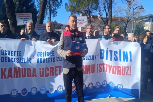 Ücrette Dengesizlik, Gelirde Adaletsizlik, Kamuda Huzursuzluk Bitsin”